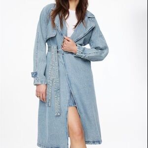 Dynamite Denim Blue Trench Coat